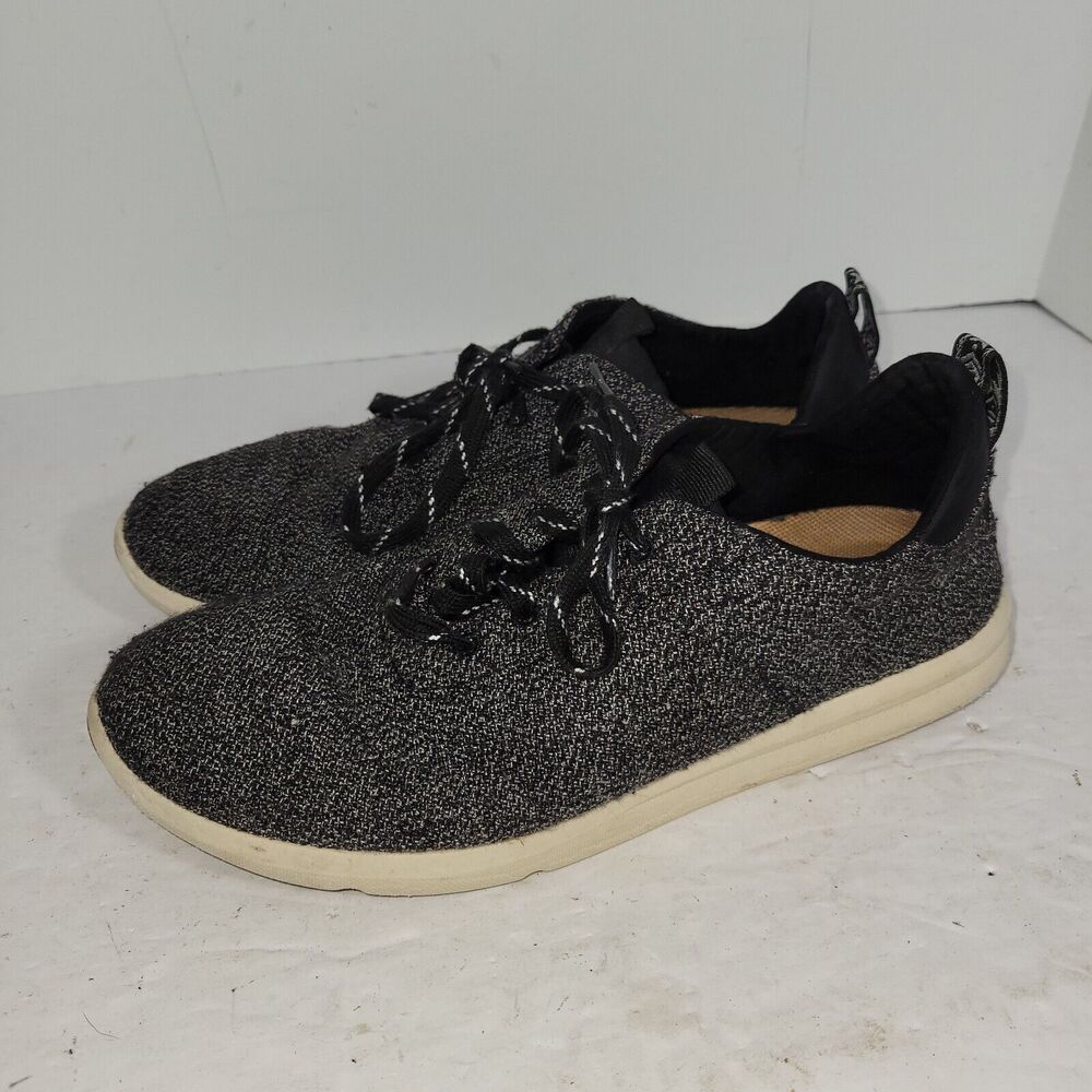Toms Shoes Sz 8.5 Cabrillo Black Lace Up Comfort Sneaker 10012420 Walking